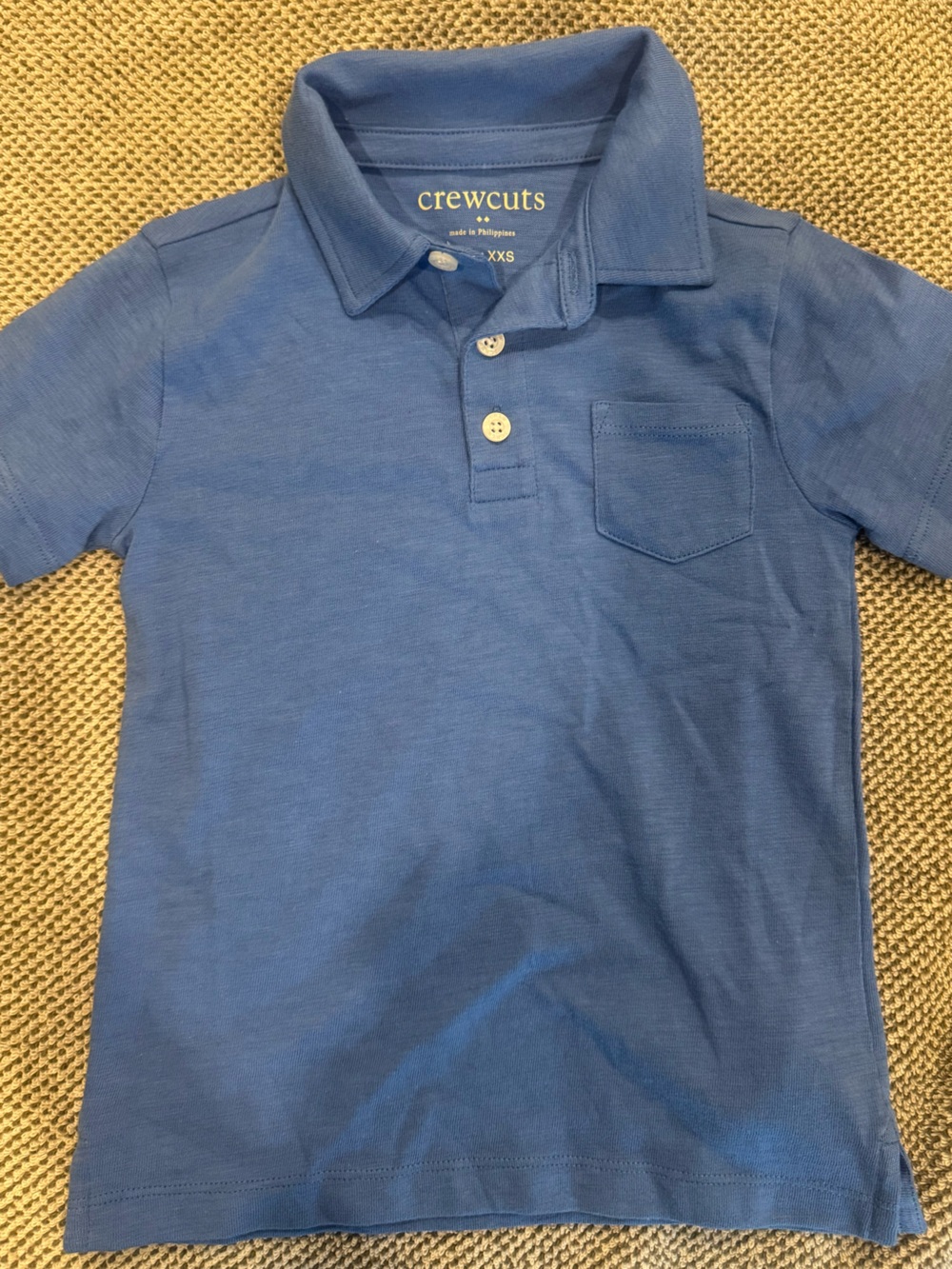 Crewcuts Blue Girls/Youth Polo Top with Yellow Logo